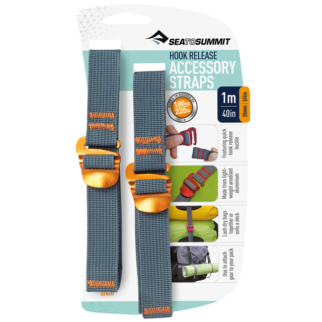 10mm Accessory Straps with Hook Release - 1m
