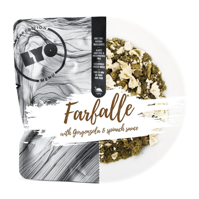 Farfalle with Gorgonzola & Spinach Sauce (Big Pack)