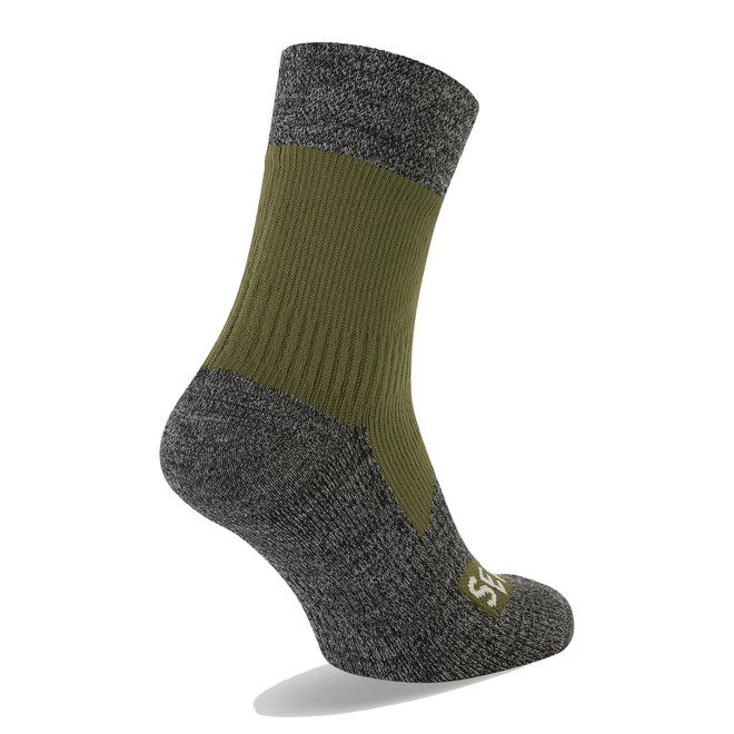 Chaussettes SealSkinz Bircham Imperméables - Cheville, Olive/gris, Taille M, Neuves