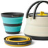 Sea to Summit Frontier UL Collapsible Kettle Cook Set - [3 Piece] 1.1L Kettle, 2x Mug 