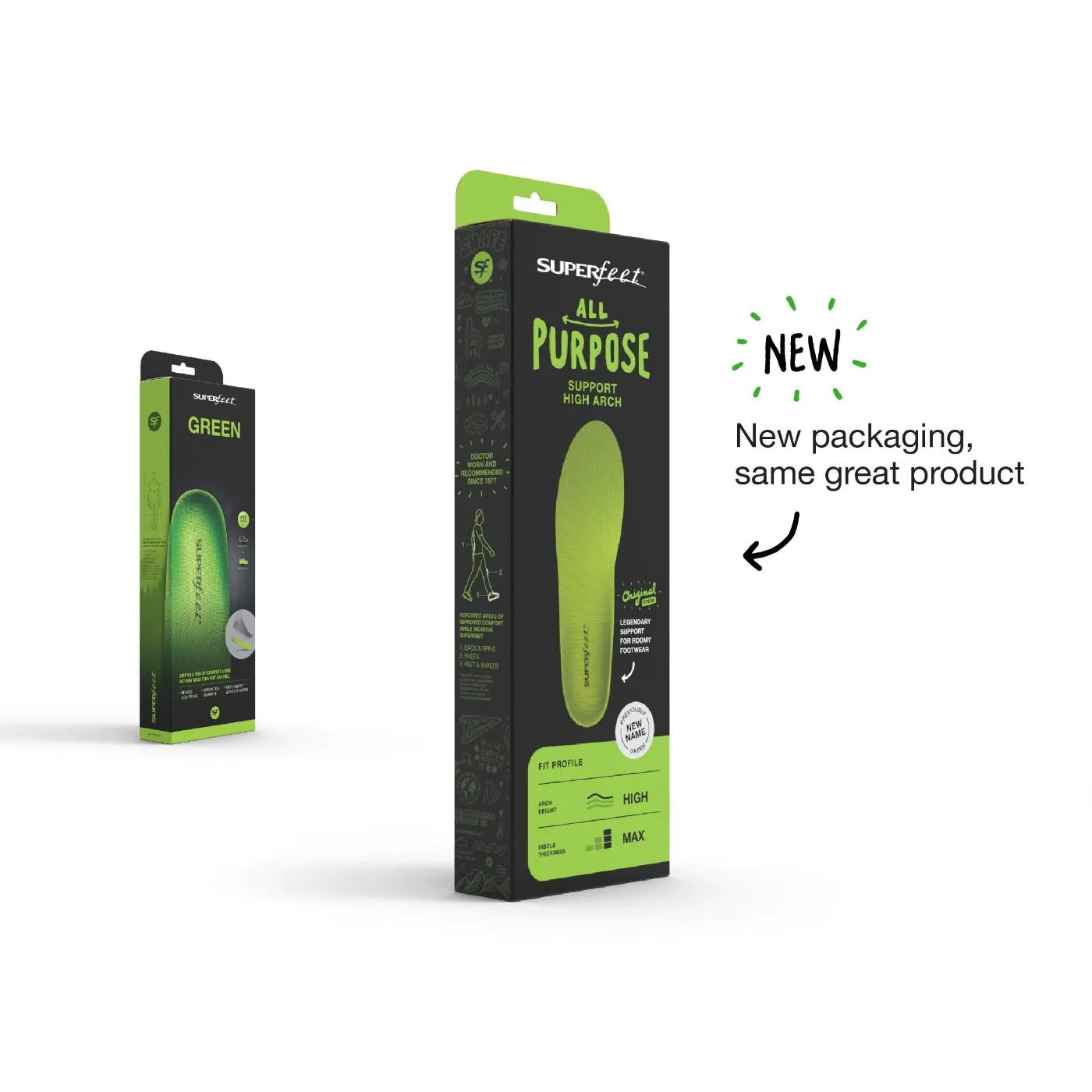 Superfeet All-Purpose Support High Arch Insoles UK Basecamp Gear