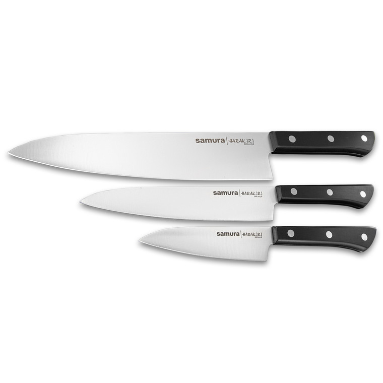 Samura Harakiri Set of 3 Knives Black