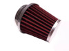 48mm Red and Chrome Metal Mesh Air Filter K&N Style