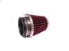 48mm Red and Chrome Metal Mesh Air Filter K&N Style