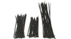 Cable Zip Ties 75 Assorted Sizes Pack - Black