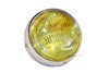 5" Round Classic Headlight, Yellow Lens - Full Chrome