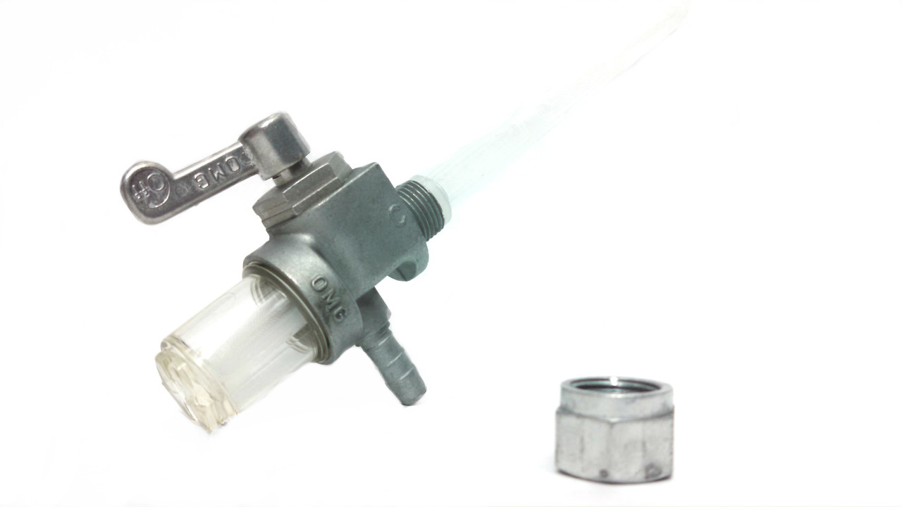 OMG Fuel Petcock 12mm x 1.00mm, Rear Flow with Bowl Moped Division