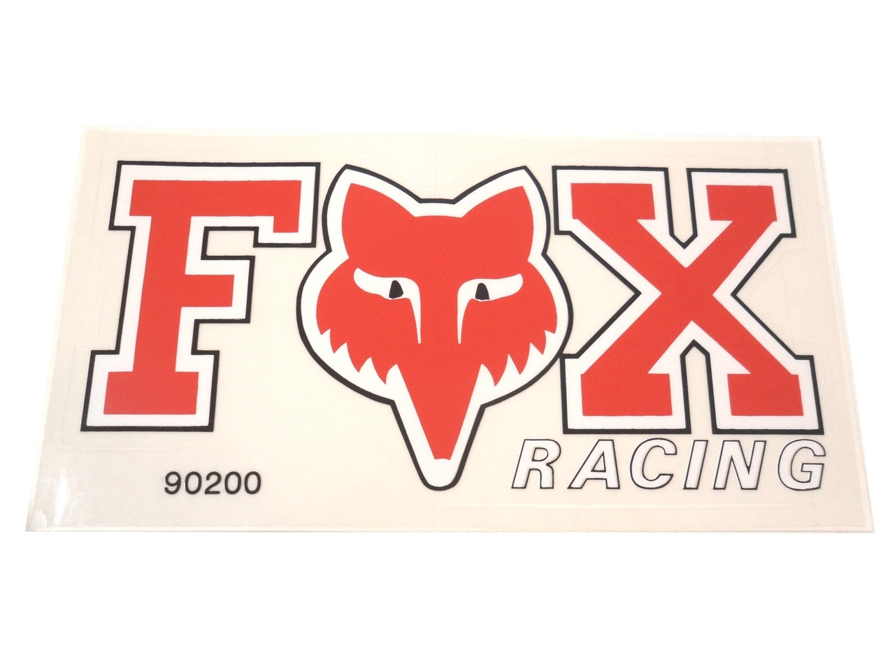 "Fox Racing" Retro Replica Decal - Red & White 