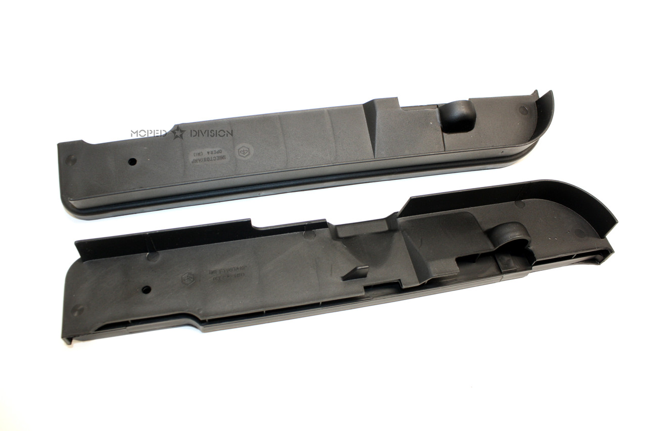 Vespa Piaggio SI Floorboard Set, Black - Moped Division