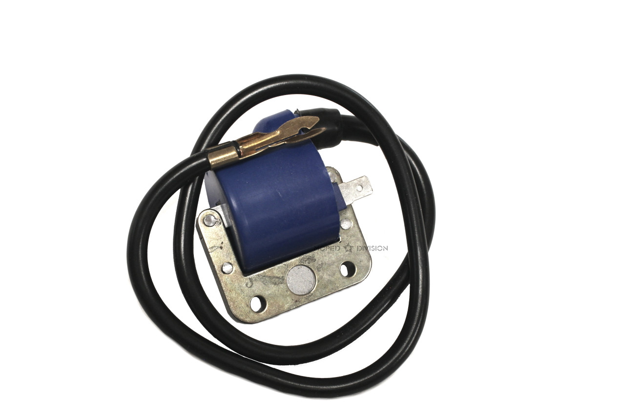 Vespa Piaggio Ignition Coil with Spark Plug Wire - Blue - Moped