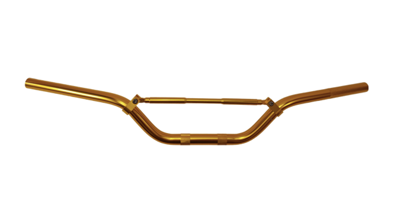 Moped Handlebars w/ Removable Cross Bar, 22mm - Gold