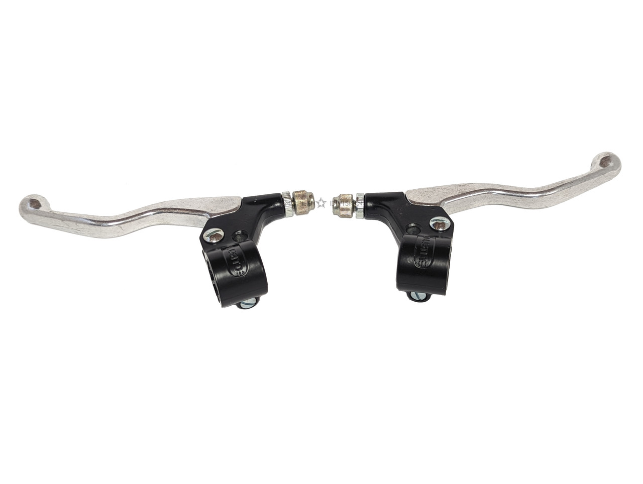 Universal Moped Brake Control Set - Black Perch/Aluminum Levers