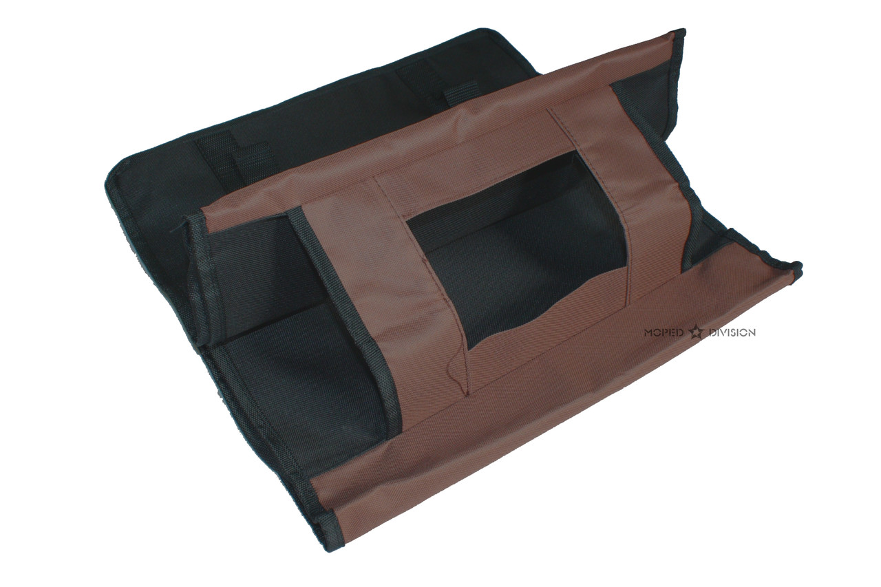 Fabric Saddle Bag Set - Black/Brown