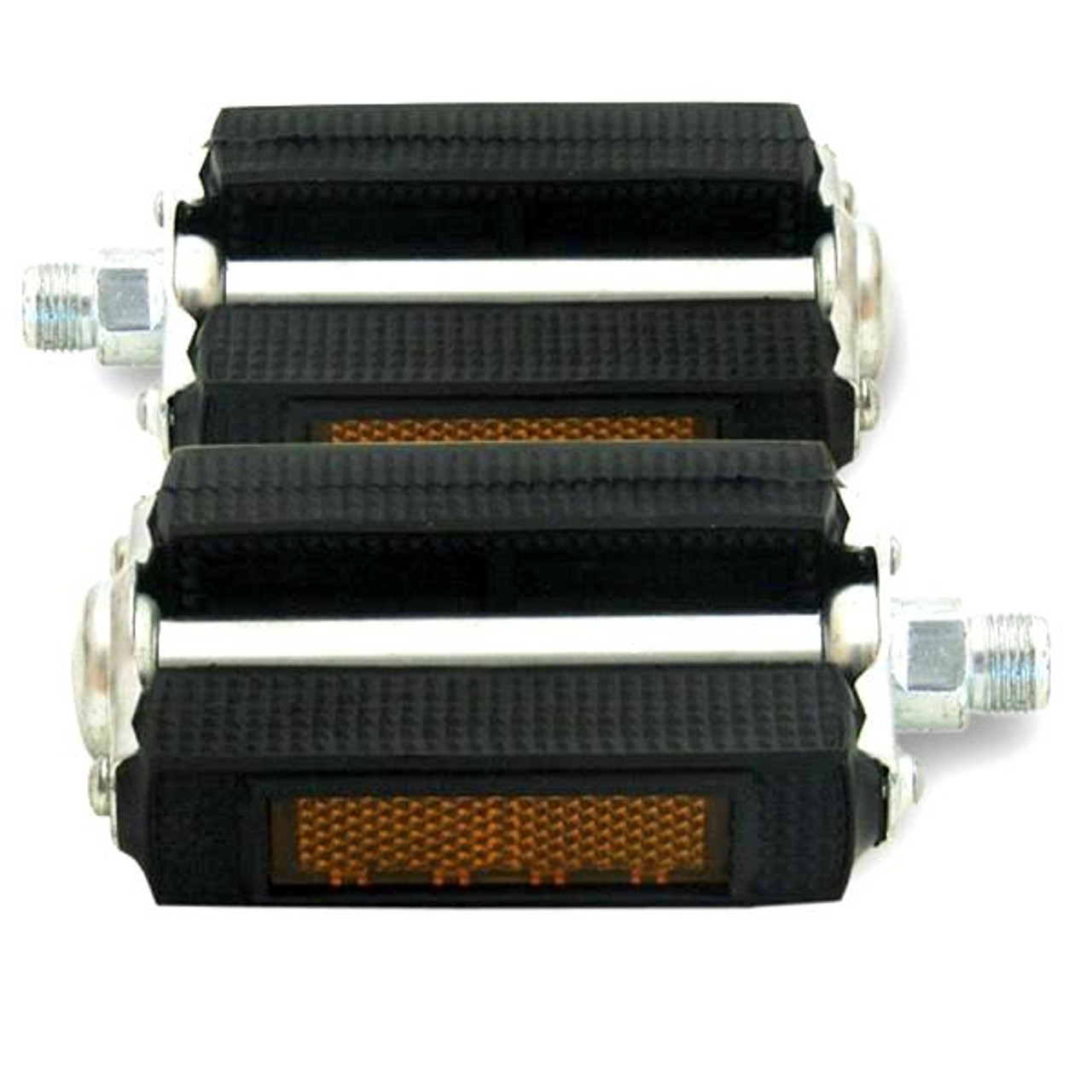 Budget Classic Moped Pedal Set - With Reflectors 