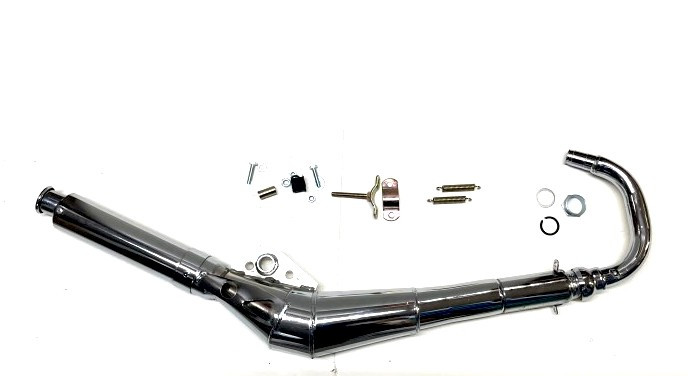 Motobecane Performance Racing Exhaust Pipe - Chrome