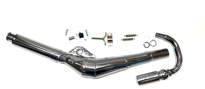 Motobecane Performance Racing Exhaust Pipe - Chrome