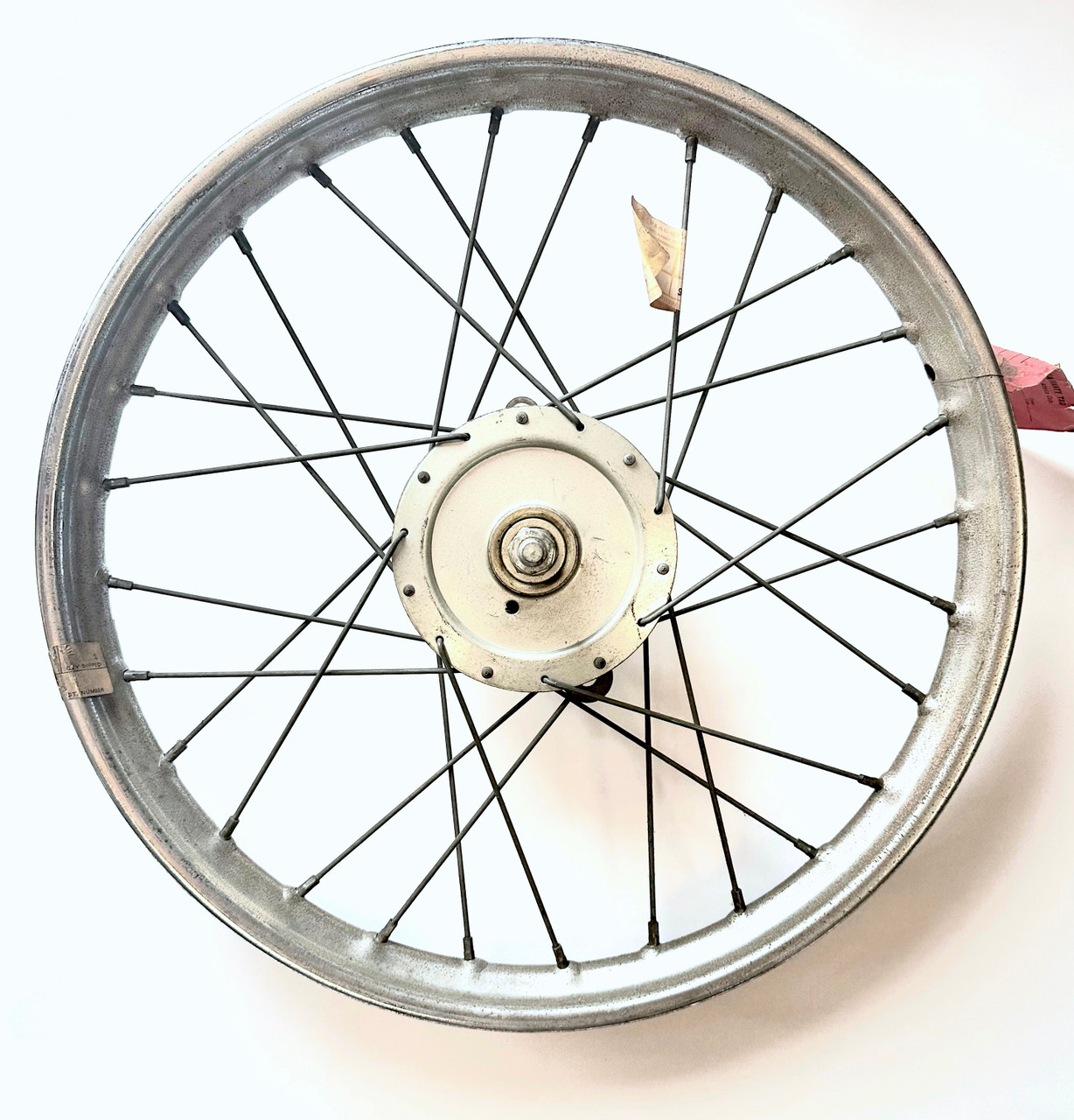  NOS Piaggio Bravo  1.5 x  16" Front Spoke Wheel  - Chrome 