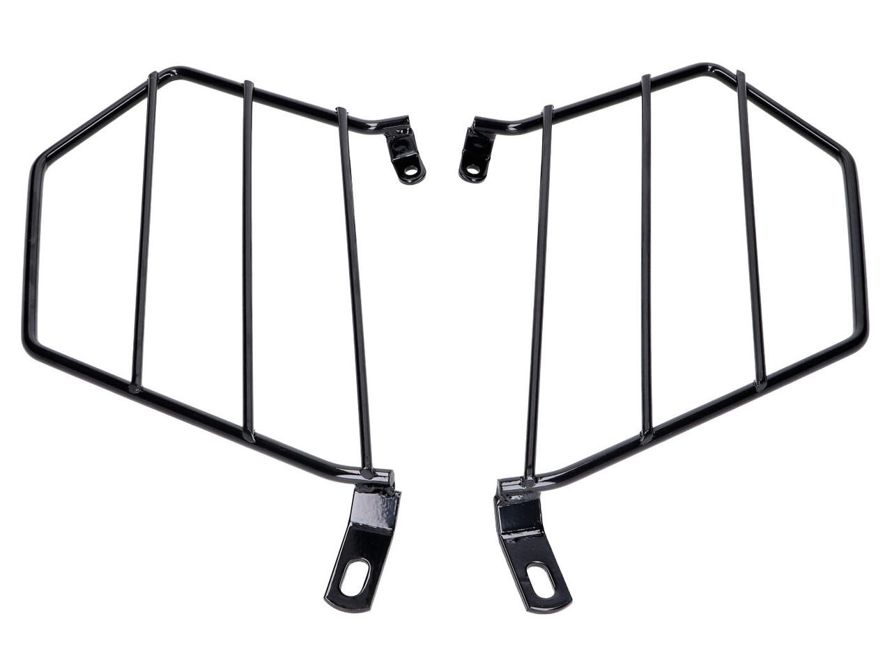 Tomos Side Saddle Bag Support Racks - Black