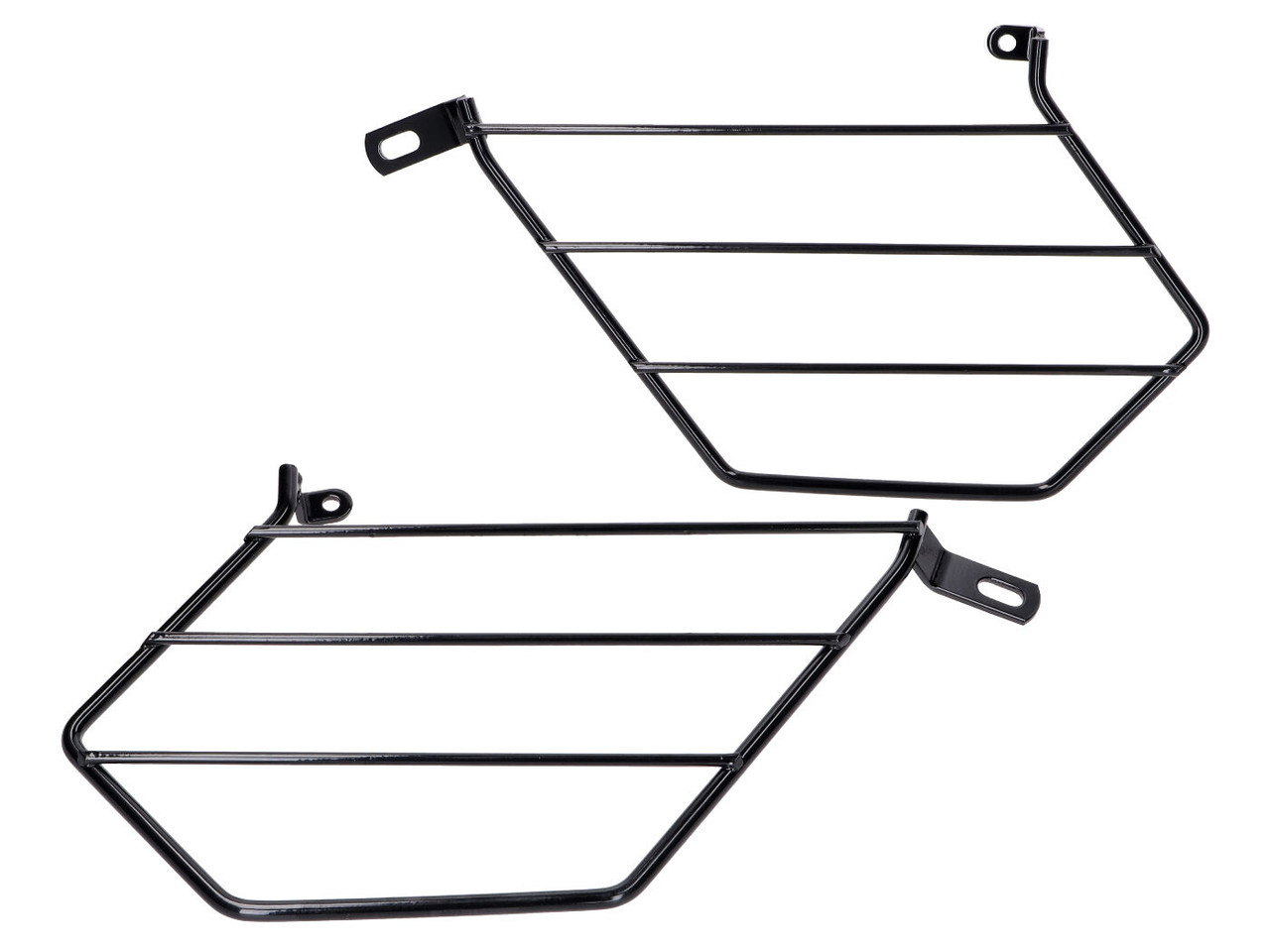 Tomos Side Saddle Bag Support Racks - Black