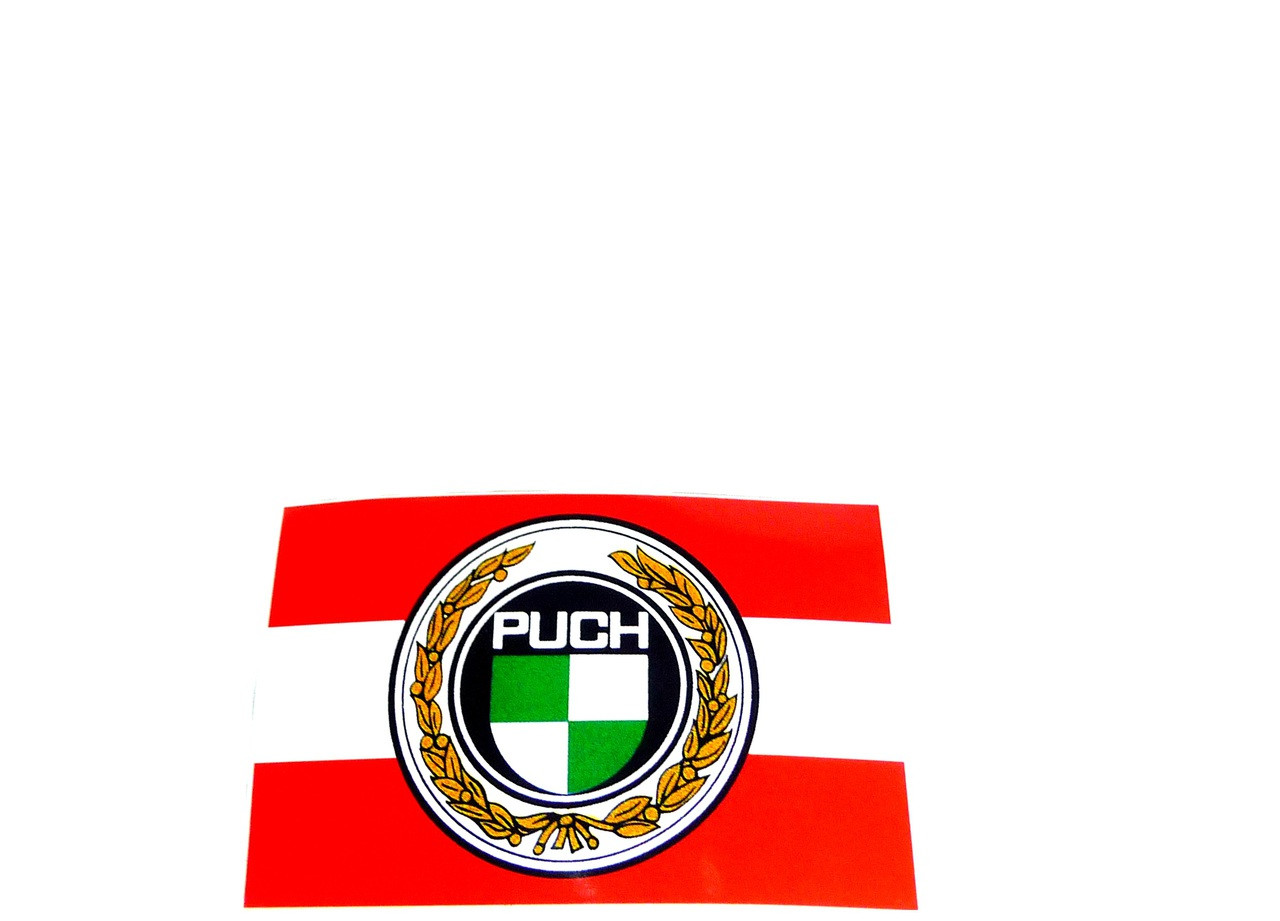 Puch Logo inside Austrian flag Decal