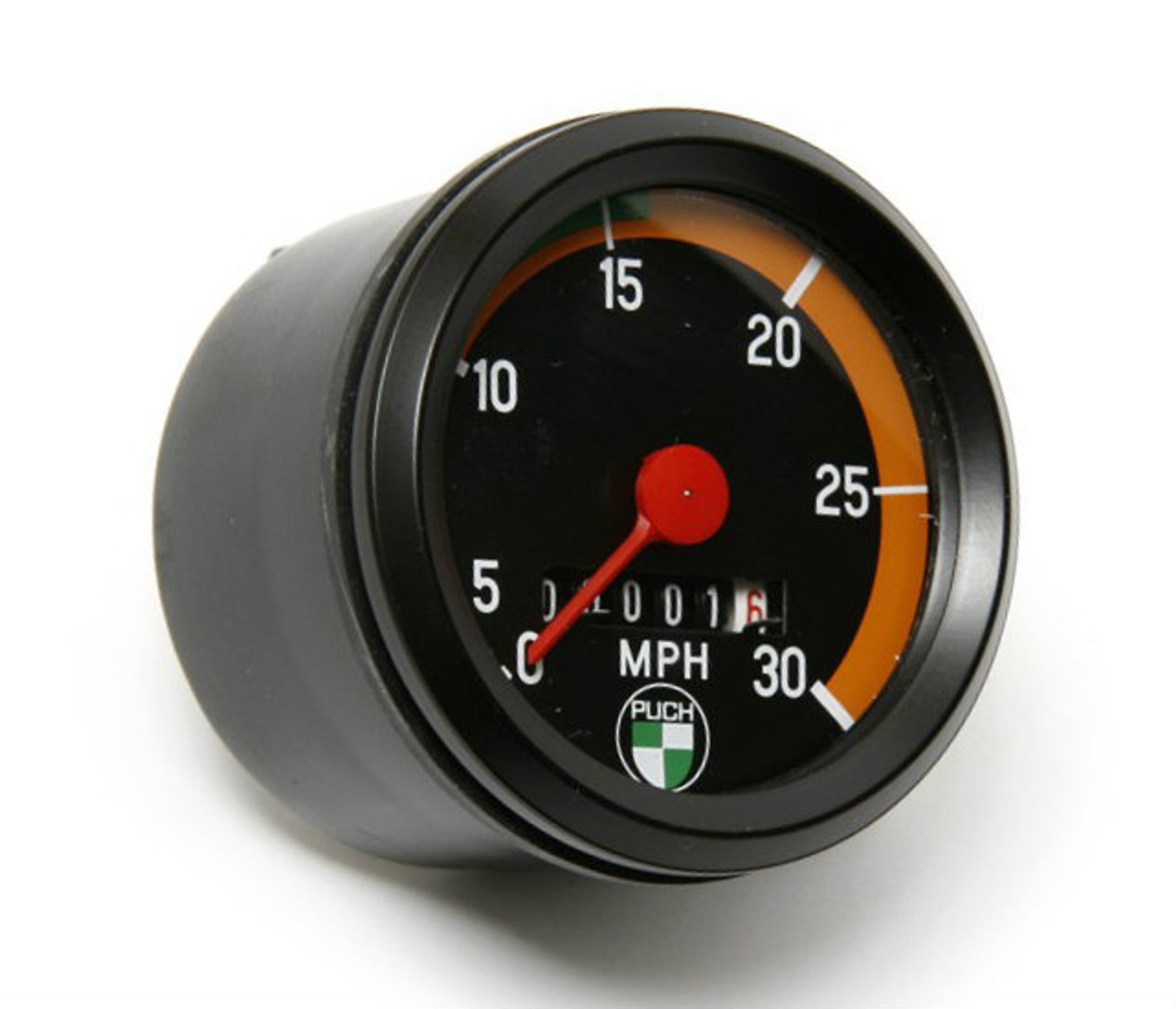 Puch VDO Speedometer, Orange Bezel Moped Division