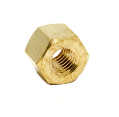 Short Brass M6 Nut for most Exhausts, Cylinders, Intakes, Etc. *Sold Each*