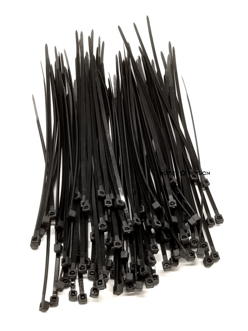 5" Nylon Zip Ties,  100 Pack - Black