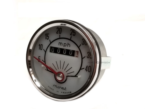 NOS Huret 40MPH Motobecane Speedometer with Backlight NOS Huret 40MPH Motobecane Speedometer with Backlight