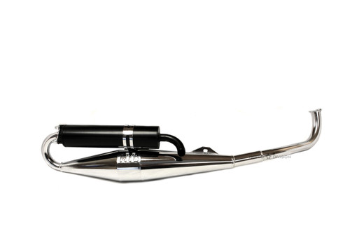 Laser Tomos A3 / A35 Estoril Style Performance Exhaust - Chrome Laser Tomos A3 / A35 Estoril Style Performance Exhaust - Chrome