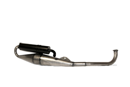 Laser Tomos A3 / A35 Estoril Style Performance Exhaust - Raw Laser Tomos A3 / A35 Estoril Style Performance Exhaust - Raw
