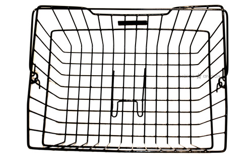 Rear Luggage Basket w/ Handle, Steel - Black