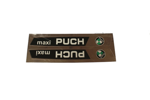 Puch Maxi Moped Tank Decal Set - Chrome