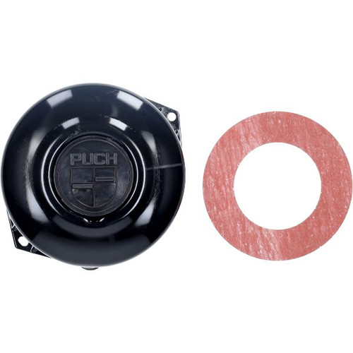Puch Flywheel Cover with Emblem and Logo - Black Puch Flywheel Cover with Emblem and Logo - Black