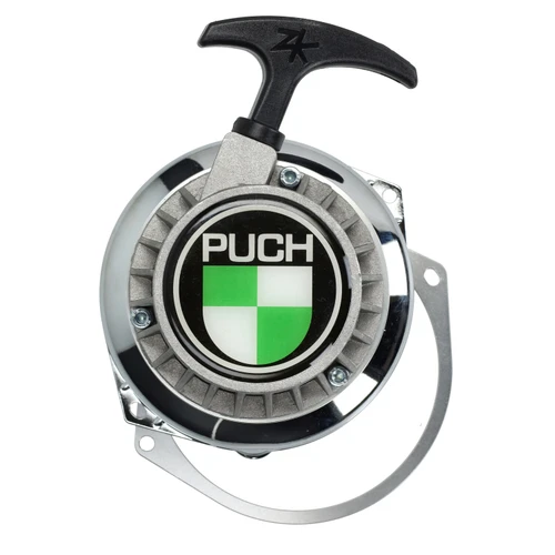 Puch Pull Start Flywheel Cover  with Emblem /Logo - Chrome