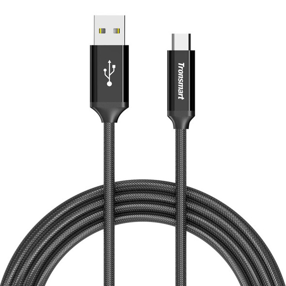 Tronsmart Powerlink 3ft-90cm  USB-C to USB-A 2 Nylon Cable كابل ترونسمارت تيب سى نايلون 90 سم