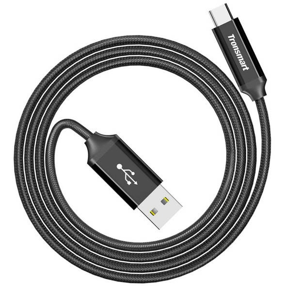 Tronsmart Powerlink 6ft-180cm USB-C to USB-A 2 Nylon Cable كابل ترونسمارت تيب سى نايلون 180 سم Tronsmart Powerlink 6ft-180cm USB-C to USB-A 2 Nylon Cable كابل ترونسمارت تيب سى نايلون 180 سم