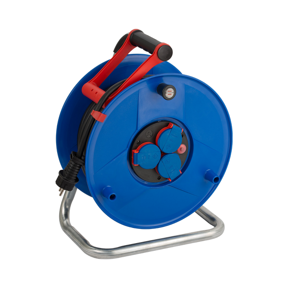 brennenstuhl Garant IP44 cable reel for site & professional 40m H07RN-F 3G2.5 مشترك كهرباء بكرة بلاستيك 4 مخرج بكابل كاوتش 40 متر