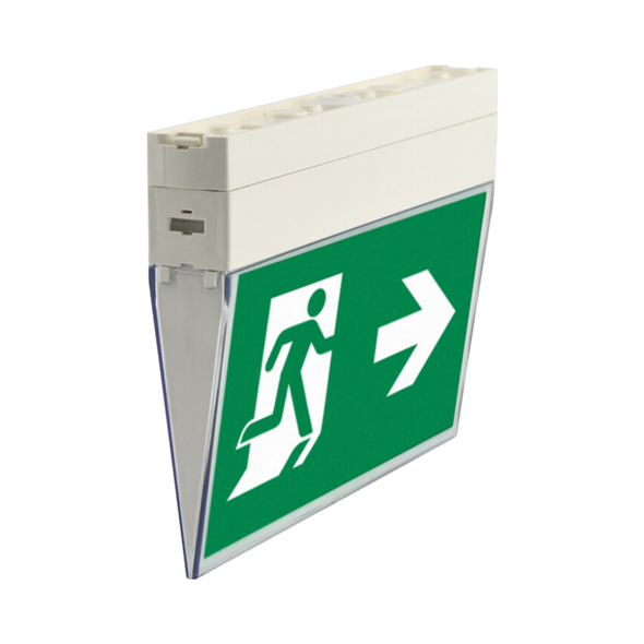 Olympia Electronics Led internally illuminated safety signs20m viewing distance, IP54. 3h autonomous duration
