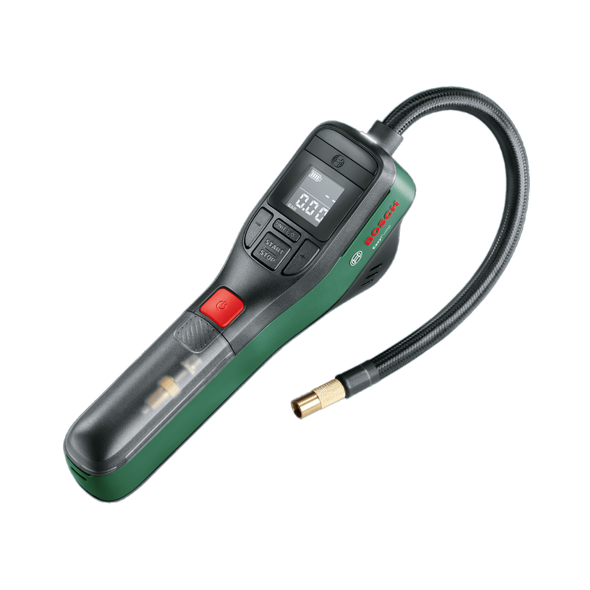 Bosch Cordless Compressed Air-Pump Easy Pump 10.3 Bar 3.6v منفاخ للسياره ومضخه هواء بتصميم صغير وتقنية ايزى بامب مزود ببطاريه وكشاف ليد ووظيفه ايقاف تلقائى