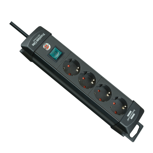 brennenstuhl Premium-Line extension lead 4-way black 1,8m H05VV-F 3G1,5 مشترك كهرباء ٤ مخرج  بريننتشول بريميوم لاين