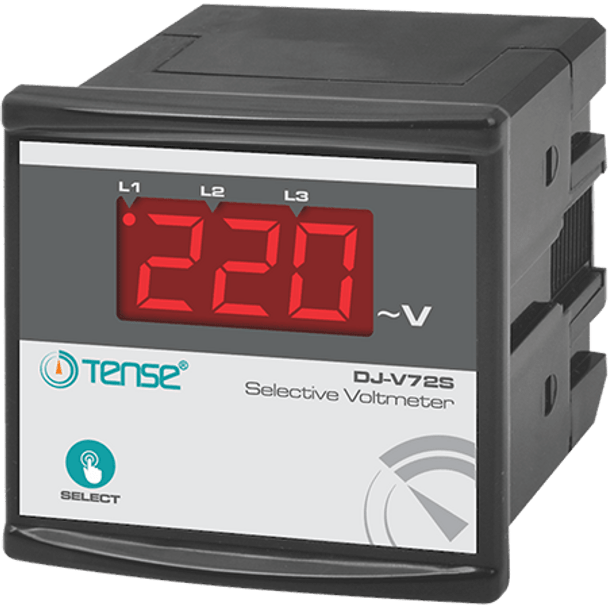 Voltmeter with 3 Digit LED Display 72*72 mm جهاز قياس فولت اختيارى