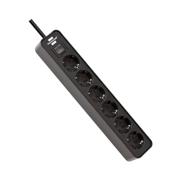 brennenstuhl Ecolor Power Strip 6-way (Extension Lead with switch and 1.5m cable) مشترك كهرباء 6 مخرج بسلك 1.5 متر