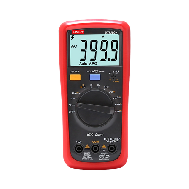 Uni-T Industrial Digital Multimeter AC/DC 1000v + Tempreature مالتى ميتر ديجيتال حتى 1000 فولت + قياس الحراره