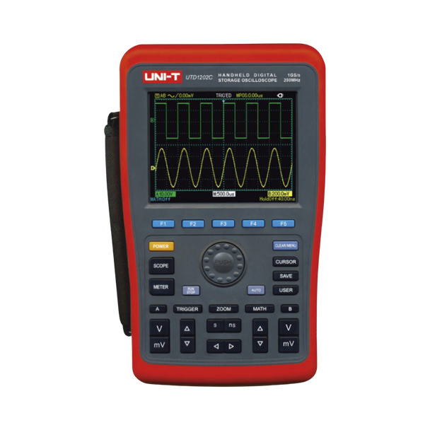 Uni-T Handheld Oscilloscope 100 MHz 2 Channels 7,5kpts, 500MSa/s 5,7 inches TFL LCD