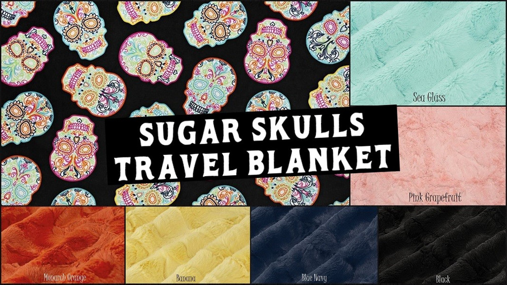 Sugar Skulls - Travel Blanket