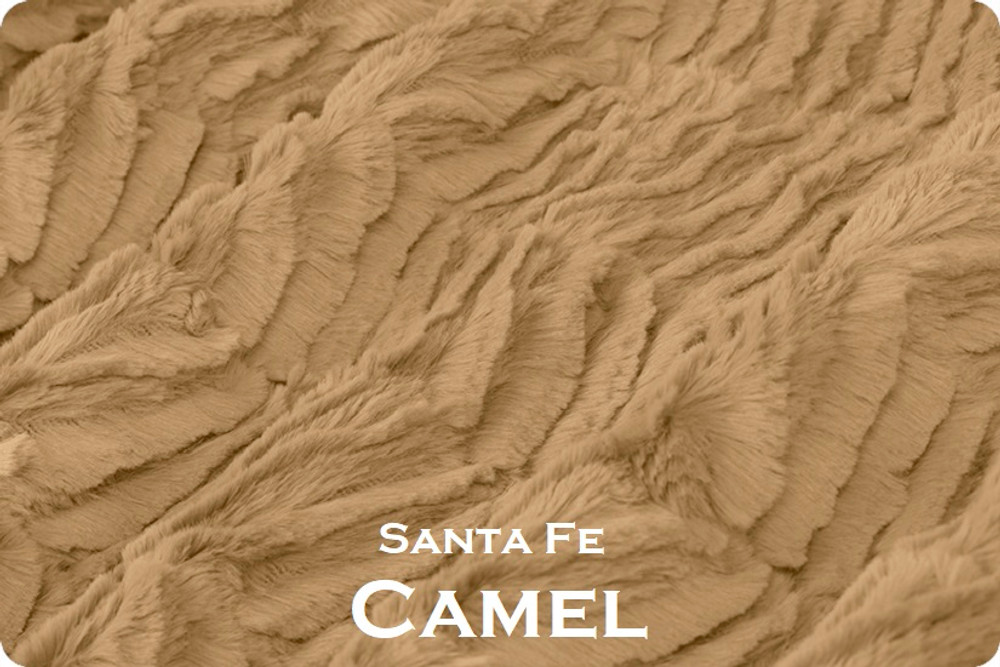 A 60"x75" Santa Fe Minky Blanket in Camel, w/DIVINE Fabric. *DEAL