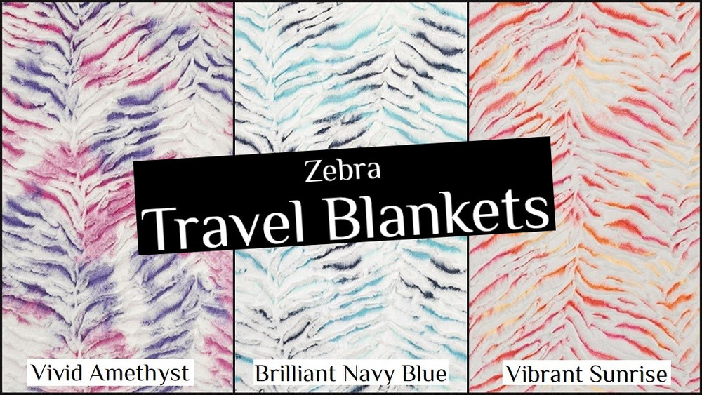 ZEBRA, Tie Dye Neon - Travel Blanket