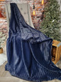 A 61"x78" BROOKLYN Blanket, in Navy. DIVINE Fabric upgrade. *DEAL