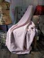 A 60"x70" BROOKLYN Blanket, in Pink Champagne. DIVINE Fabric upgrade. *DEAL