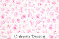 A 40"x60" UNICORN DREAMS Blanket. color on the back, Sugar Plum. *sample